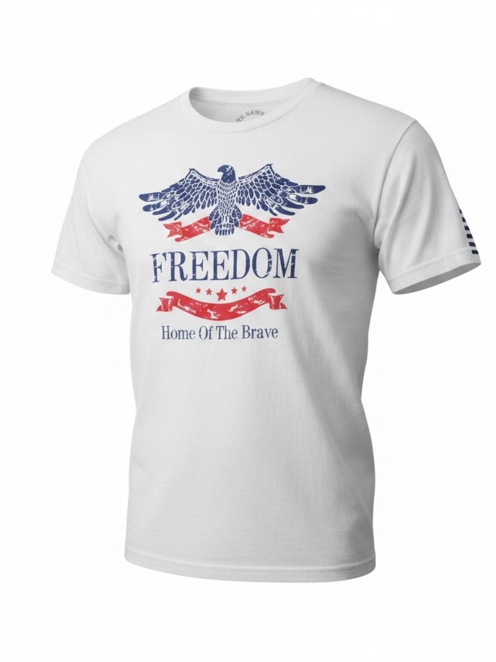 Men's White Freedom Graphic Short Sleeve Tee‎